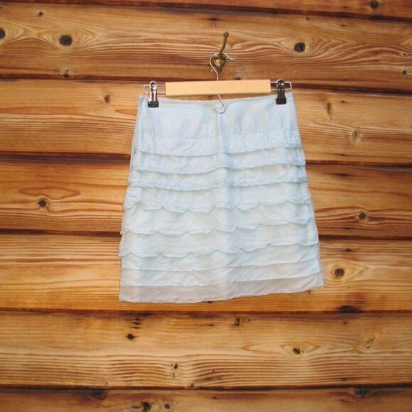 REISS Silk Mini Skirt - Picture 4 of 8